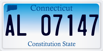 CT license plate AL07147
