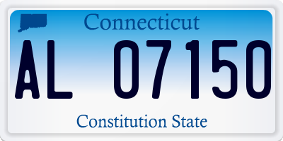 CT license plate AL07150