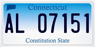 CT license plate AL07151