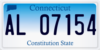 CT license plate AL07154