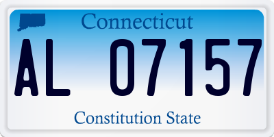 CT license plate AL07157