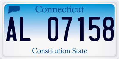 CT license plate AL07158