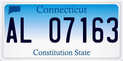 CT license plate AL07163