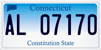 CT license plate AL07170