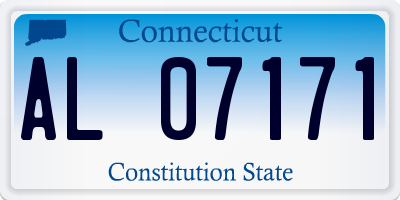 CT license plate AL07171