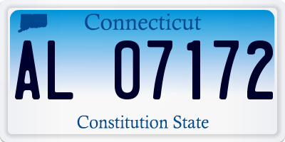 CT license plate AL07172