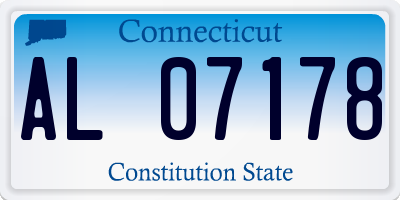 CT license plate AL07178