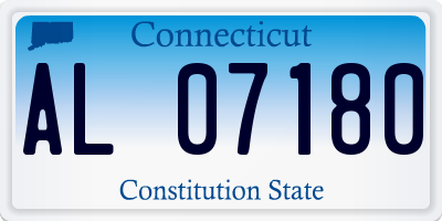 CT license plate AL07180