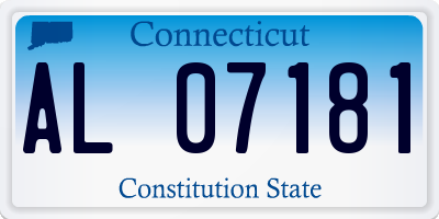 CT license plate AL07181