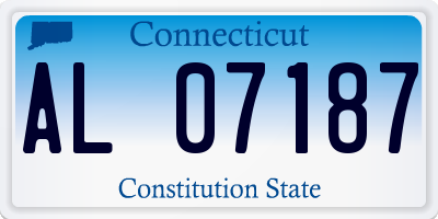 CT license plate AL07187