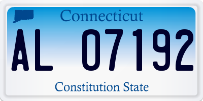 CT license plate AL07192