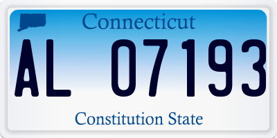 CT license plate AL07193