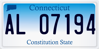 CT license plate AL07194