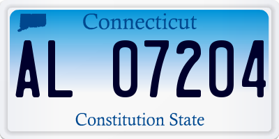 CT license plate AL07204