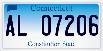 CT license plate AL07206