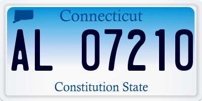CT license plate AL07210