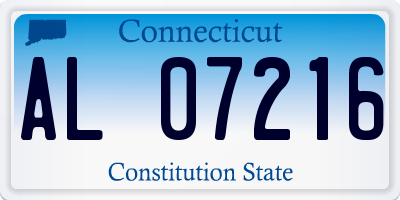 CT license plate AL07216