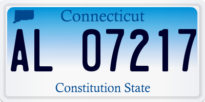CT license plate AL07217