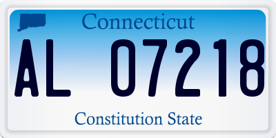 CT license plate AL07218