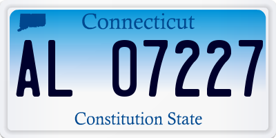 CT license plate AL07227