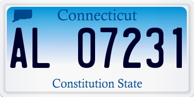 CT license plate AL07231