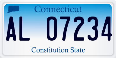 CT license plate AL07234
