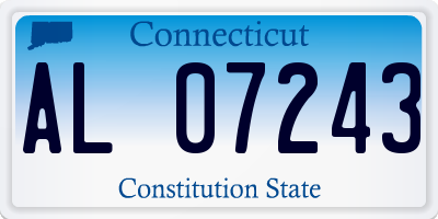 CT license plate AL07243