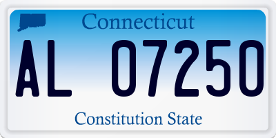 CT license plate AL07250