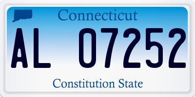 CT license plate AL07252