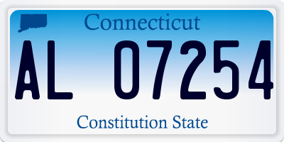 CT license plate AL07254