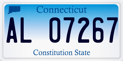 CT license plate AL07267