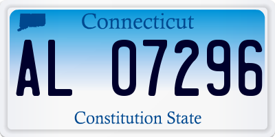 CT license plate AL07296
