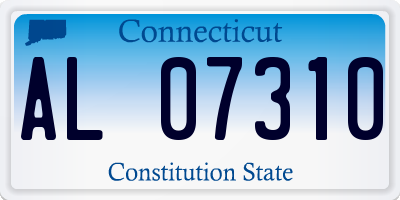 CT license plate AL07310