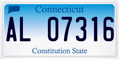 CT license plate AL07316