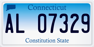 CT license plate AL07329