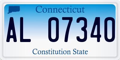CT license plate AL07340