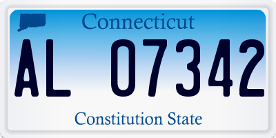 CT license plate AL07342