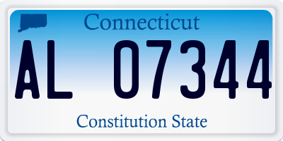 CT license plate AL07344