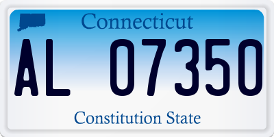 CT license plate AL07350