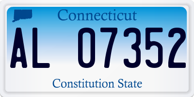CT license plate AL07352
