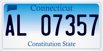 CT license plate AL07357