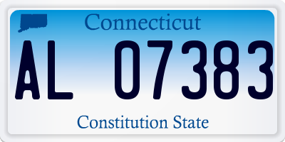 CT license plate AL07383