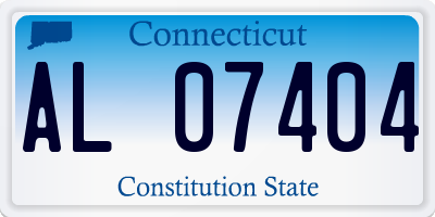 CT license plate AL07404