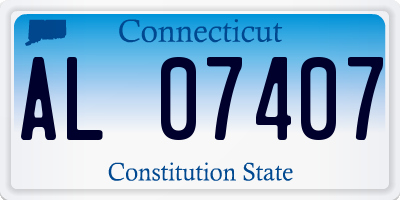 CT license plate AL07407
