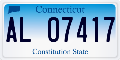 CT license plate AL07417