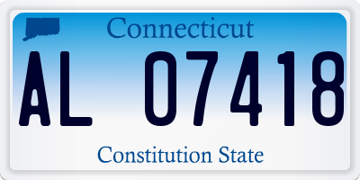 CT license plate AL07418