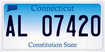 CT license plate AL07420