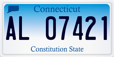 CT license plate AL07421