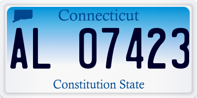 CT license plate AL07423