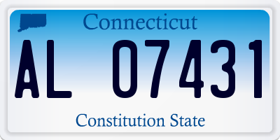 CT license plate AL07431